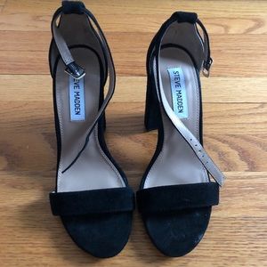 Steve Madden Black Velvet Heels